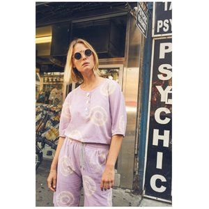 Rachel Antonoff Purple Tie-Dye Women Shorts